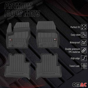 Ford C-MAX Floor Mat - Omac - Proline Premium TPE - Black - '13-'18